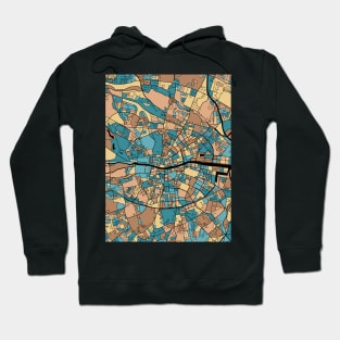 Dublin Map Pattern in Mid Century Pastel Hoodie